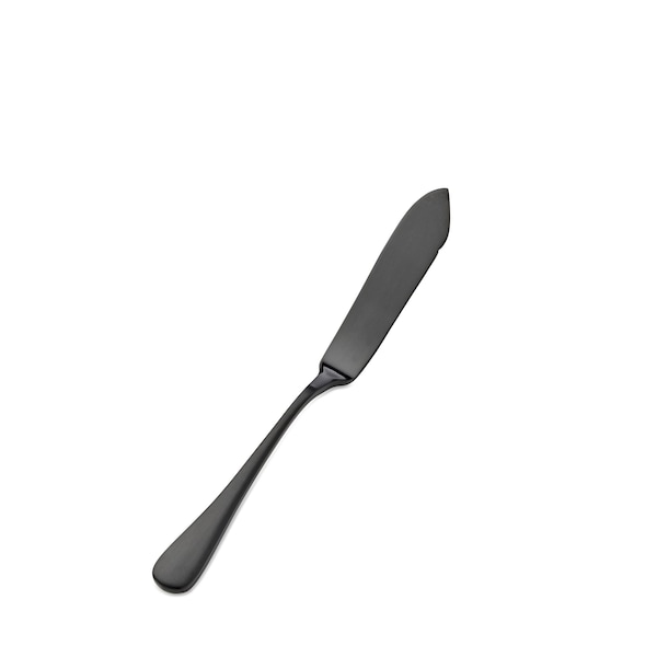 Bon Chef Como, Bread & Butter Knife, Hollow Handle, Mirror Finish, 13/0, 6.75" - Black Matte , set of 12 S4110BM - main